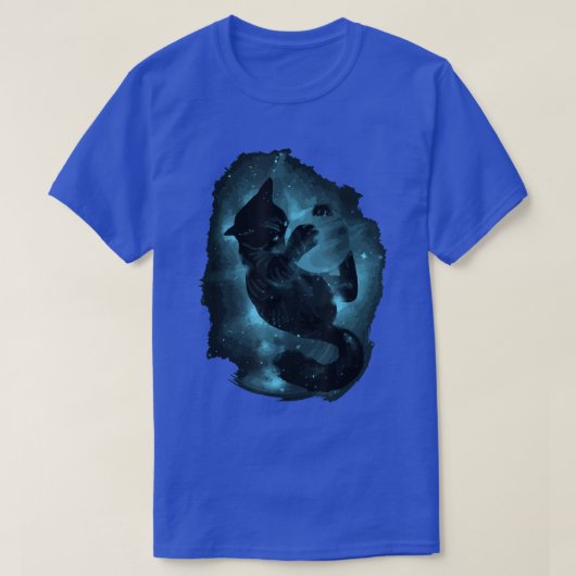 Cat Space Astronaut Cat Meme Round Planeten T-Shirt (Design vorne)
