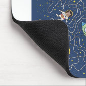 Cat Space Astronautenrakete Rätsel Rätsel Mousepad (Ecke)