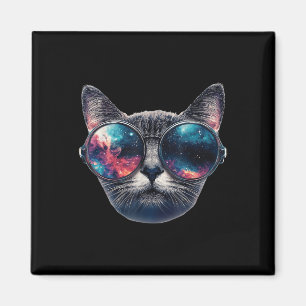 Cat Space Gles Sungles Universe Meme Funny Graphic Magnet