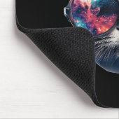 Cat Space Gles Sungles Universe Meme Funny Graphic Mousepad (Ecke)