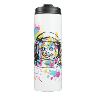 Cat Space Nasa Galaxy Universe Niedlich Kitten Thermosbecher
