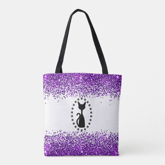 Cat Sparkle Tote Tasche! Tasche (Rückseite)