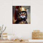 Cat Spartan Soldier Poster (Küche)