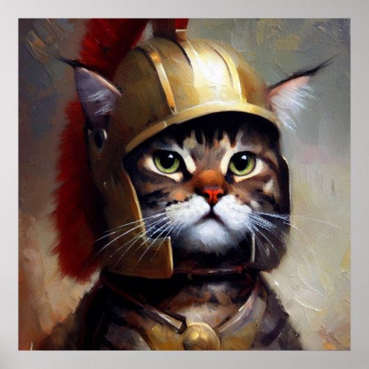 Cat Spartan Soldier Poster (Vorne)