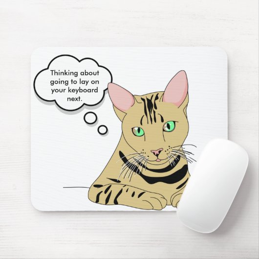 Cat Spaß Mouse Pad Mousepad (Mit Mouse)