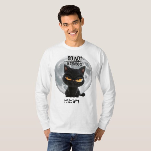 Cat-Spaß "Nicht betäuben" T-Shirt (Vorne ganz)