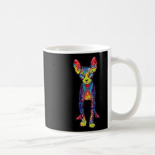 Cat Sphynx Funny Cat Lover Geschenke für Männer Kaffeetasse (Rechts)