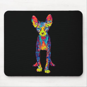 Cat Sphynx Funny Cat Lover Geschenke für Männer Mousepad