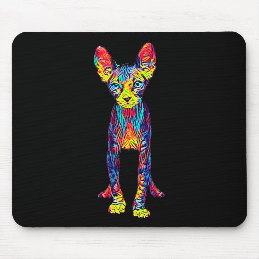 Cat Sphynx Funny Cat Lover Geschenke für Männer Mousepad (Vorne)