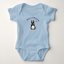 Cat + spider + Halloween, Personalized Baby Strampler