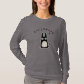 Cat + spider + Halloween, Personalized T-Shirt (Vorderseite)