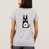 Cat + spider + Halloween, Personalized T-Shirt (Rückseite)