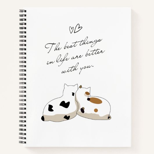 Cat Spiral Notebook - Ideal für Ihre Gedanken Notizblock (Vorderseite)