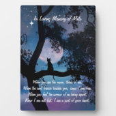 Cat Spiritual Memorial Tribute Fotoplatte (Vorderseite)