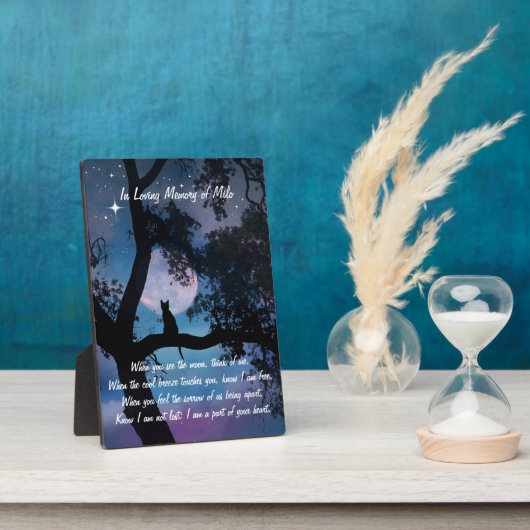 Cat Spiritual Memorial Tribute Fotoplatte (Seite)