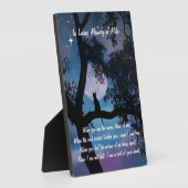 Cat Spiritual Memorial Tribute Fotoplatte (Seite)