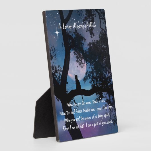 Cat Spiritual Memorial Tribute Fotoplatte (Seite)