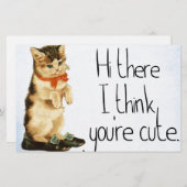 Cat Sprichwort Briefpapier (Vorne/Hinten)