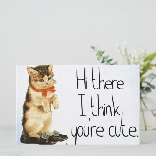 Cat Sprichwort Briefpapier (Stehend Vorderseite)