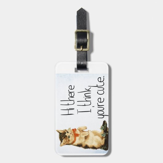 Cat Sprichwort Gepäckanhänger (Vorderseite vertikal)