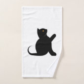 Cat Sprichwort Hello Badhandtuch Set (Handtuch)