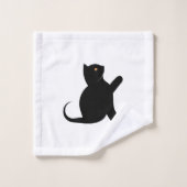 Cat Sprichwort Hello Badhandtuch Set (Waschlappen)