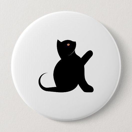 Cat Sprichwort Hello Button (Vorderseite)