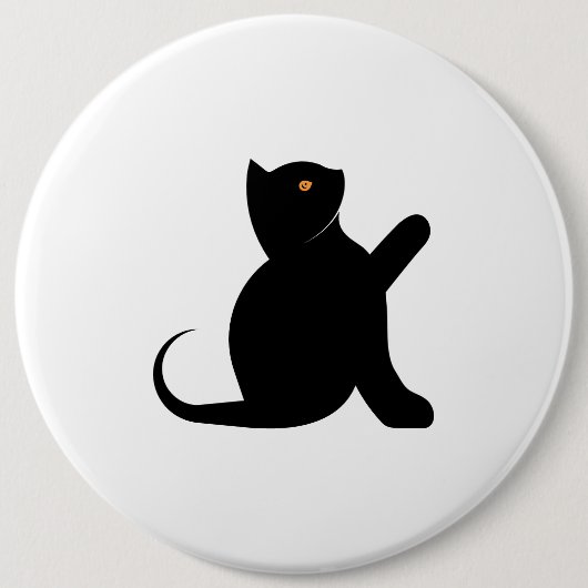 Cat Sprichwort Hello Button (Vorderseite)