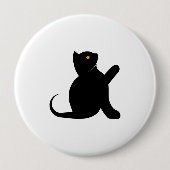 Cat Sprichwort Hello Button (Vorderseite)
