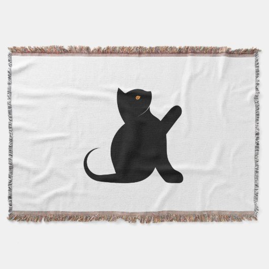 Cat Sprichwort Hello Decke (Vorderseite)