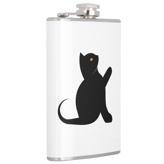 Cat Sprichwort Hello Flachmann (Rechts)