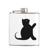 Cat Sprichwort Hello Flachmann (Vorderseite)