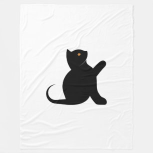 Cat Sprichwort Hello Fleecedecke