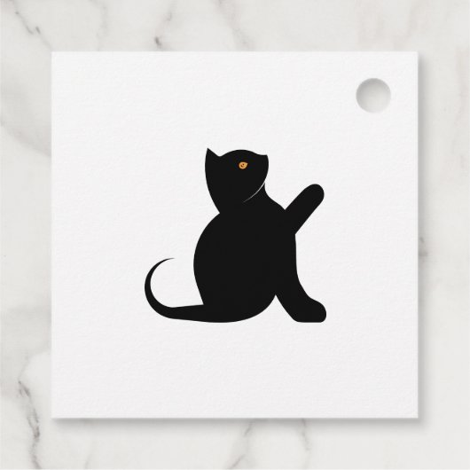 Cat Sprichwort Hello Geschenkanhänger (Rückseite)