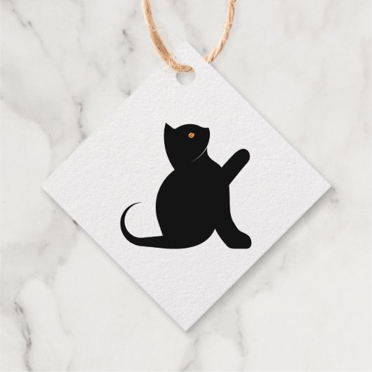 Cat Sprichwort Hello Geschenkanhänger (Rückseite)