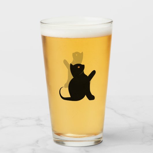 Cat Sprichwort Hello Glas (Vorne (Gefüllt))