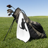 Cat Sprichwort Hello Golfhandtuch (Gras)