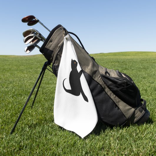 Cat Sprichwort Hello Golfhandtuch (Gras)