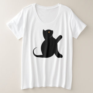 Cat Sprichwort Hello Große Größe T-Shirt
