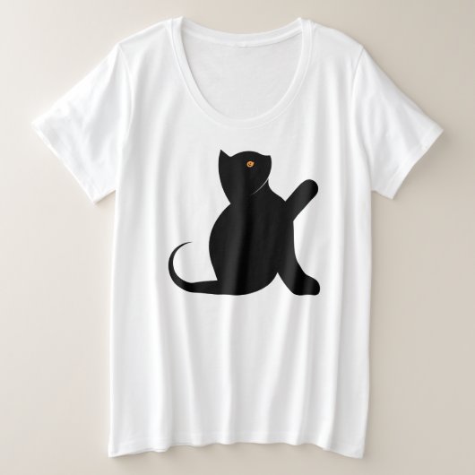 Cat Sprichwort Hello Große Größe T-Shirt (Design vorne)