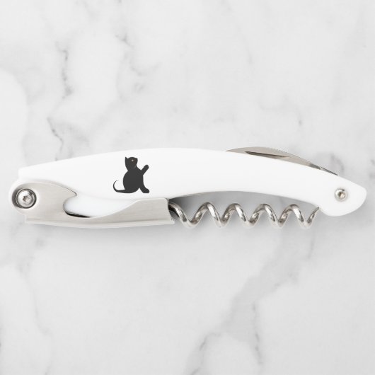 Cat Sprichwort Hello Kellnermesser (Vorderseite)