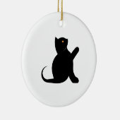 Cat Sprichwort Hello Keramik Ornament (Rechts)