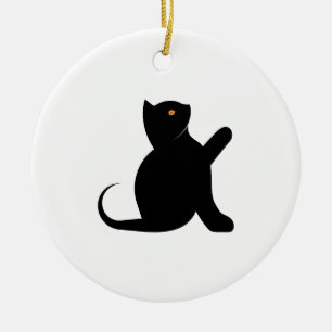 Cat Sprichwort Hello Keramik Ornament
