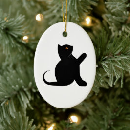 Cat Sprichwort Hello Keramik Ornament
