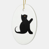 Cat Sprichwort Hello Keramik Ornament (Links)