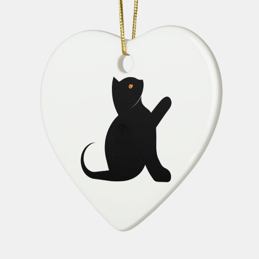 Cat Sprichwort Hello Keramik Ornament (Links)