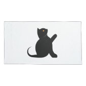 Cat Sprichwort Hello Kissenbezug (Rückseite-Links)