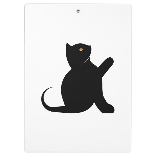 Cat Sprichwort Hello Klemmbrett (Rückseite)