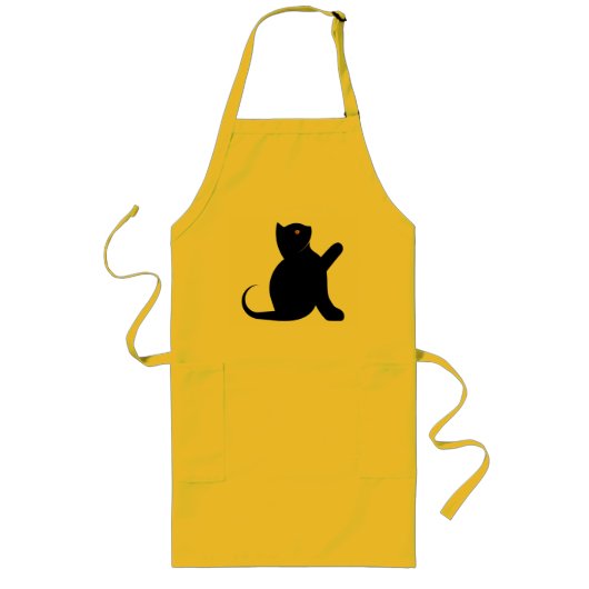 Cat Sprichwort Hello Lange Schürze (Vorne)
