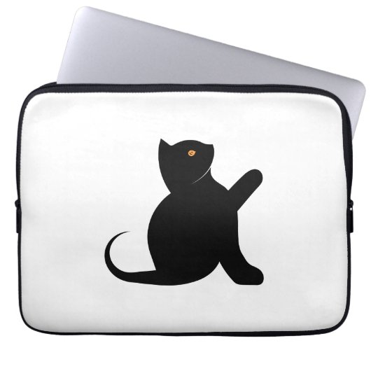Cat Sprichwort Hello Laptopschutzhülle (Vorderseite)